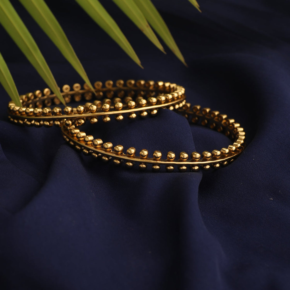Althaia Gold-Plated Tribal Bangles