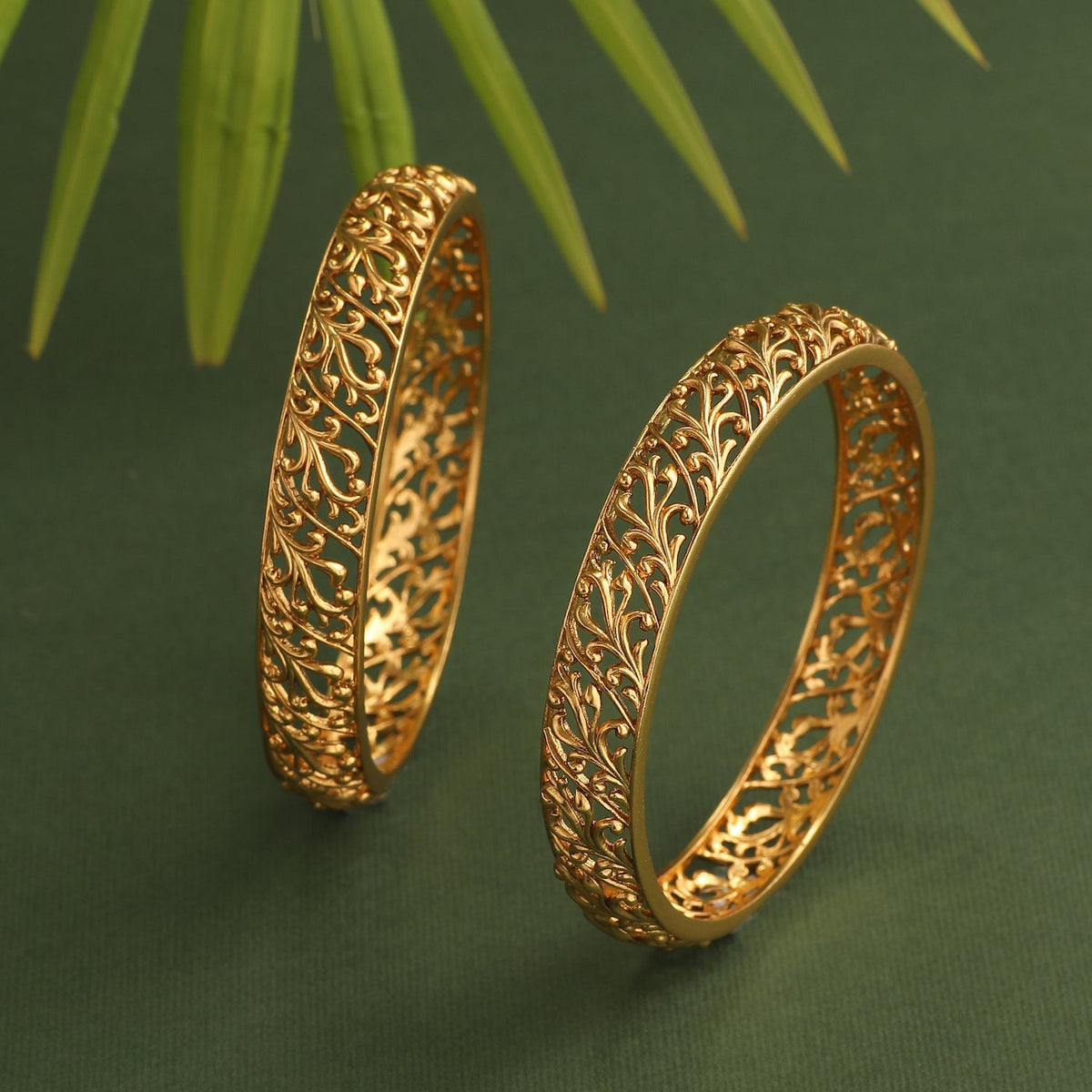 Aphrodite Gold Plated Tribal Bangles