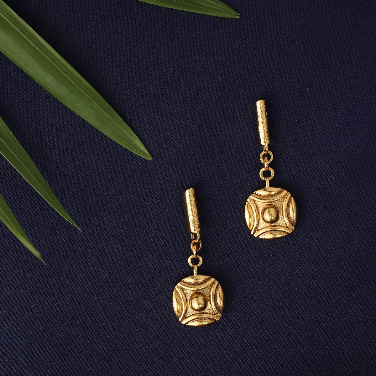 Hades Gold Plated Tribal Earrings