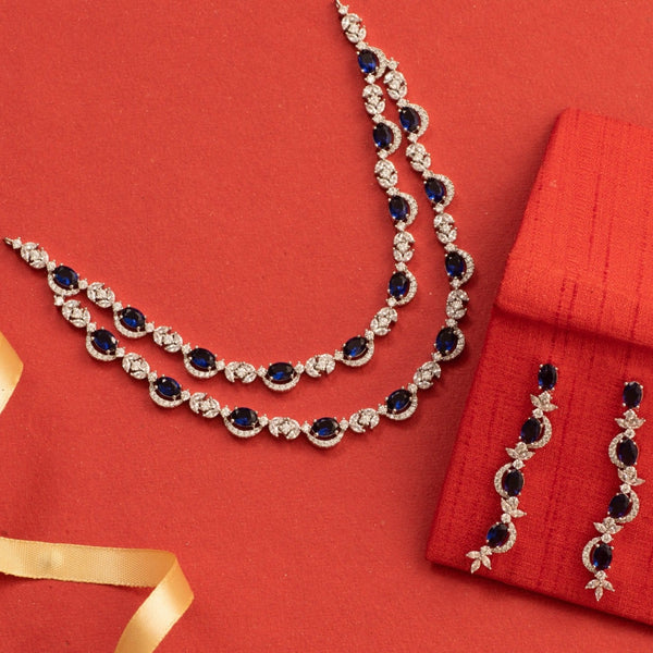 Buy Glistering Delicate CZ Necklace Set Tarinika