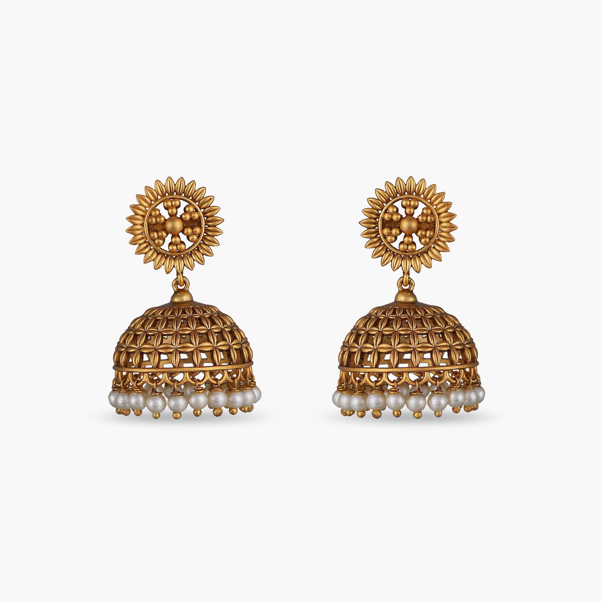 Girja Antique Jhumka Earrings
