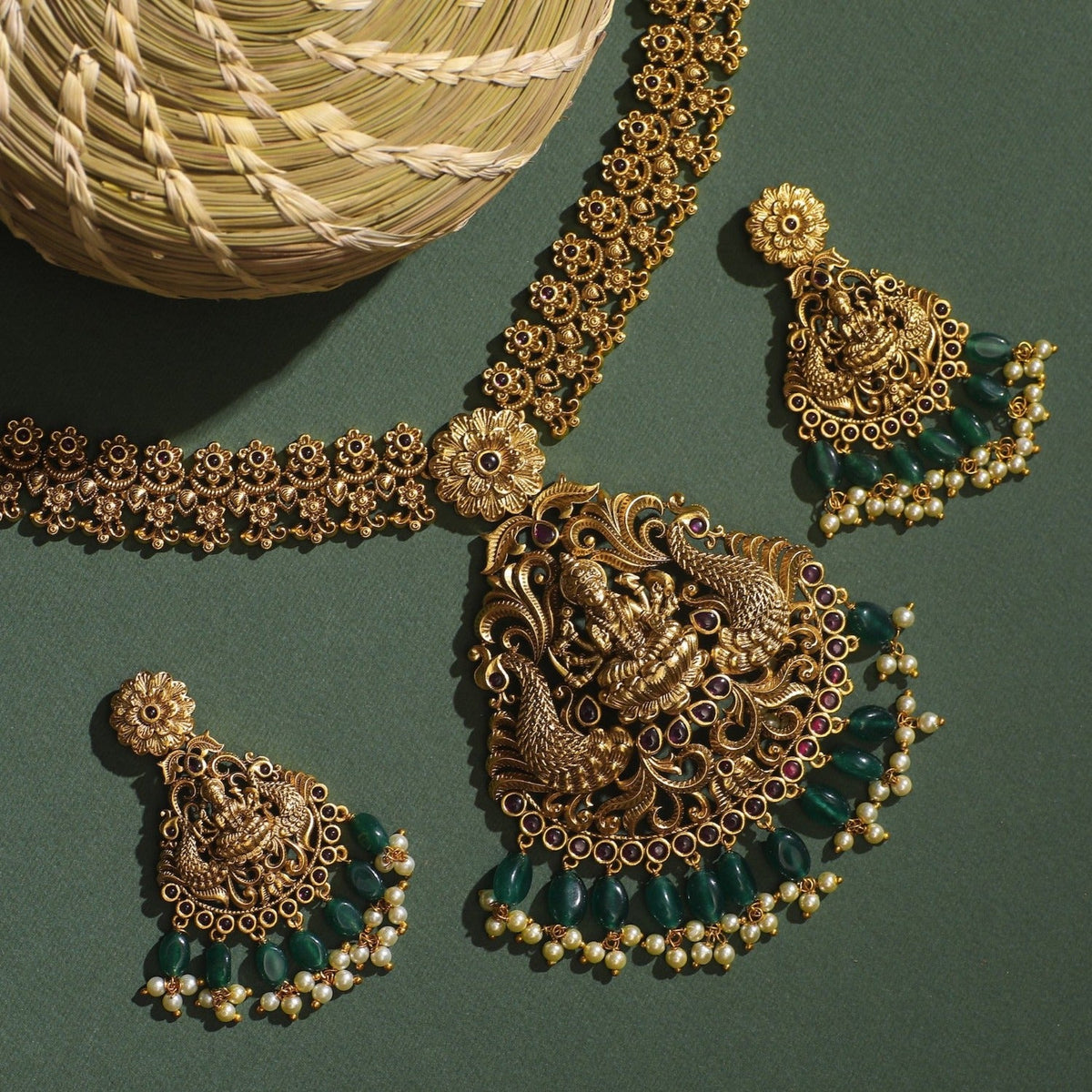 Anjali Antique Long Necklace Set