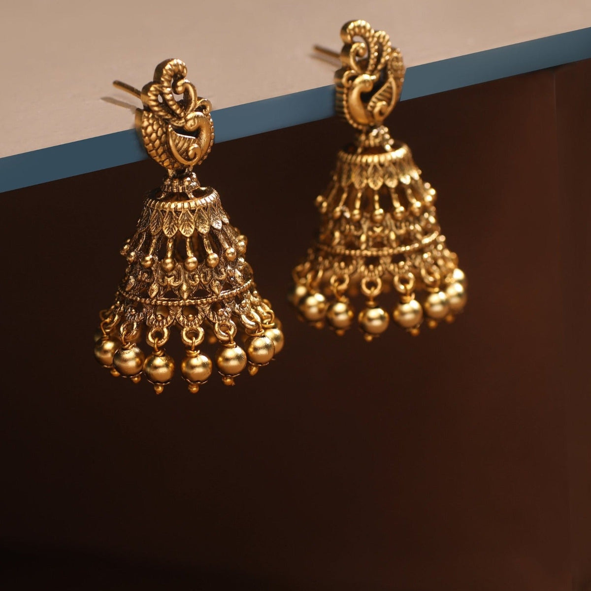 Amita Antique Jhumki Earrings