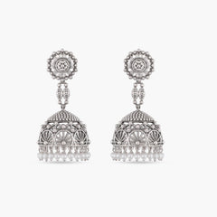 Antique silver discount jhumka earrings