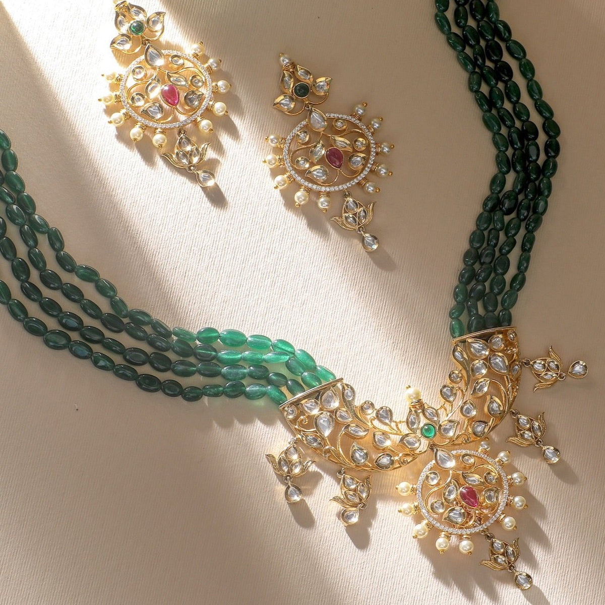 Rasika Kundan Beads Necklace Set