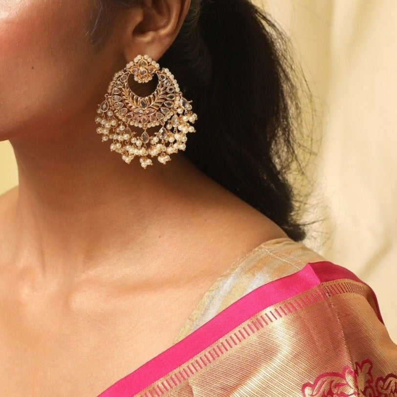 Buy Buy Women's Alloy Chandbali Earring in Rose Gold Online - (E2860RG) —  Karmaplace