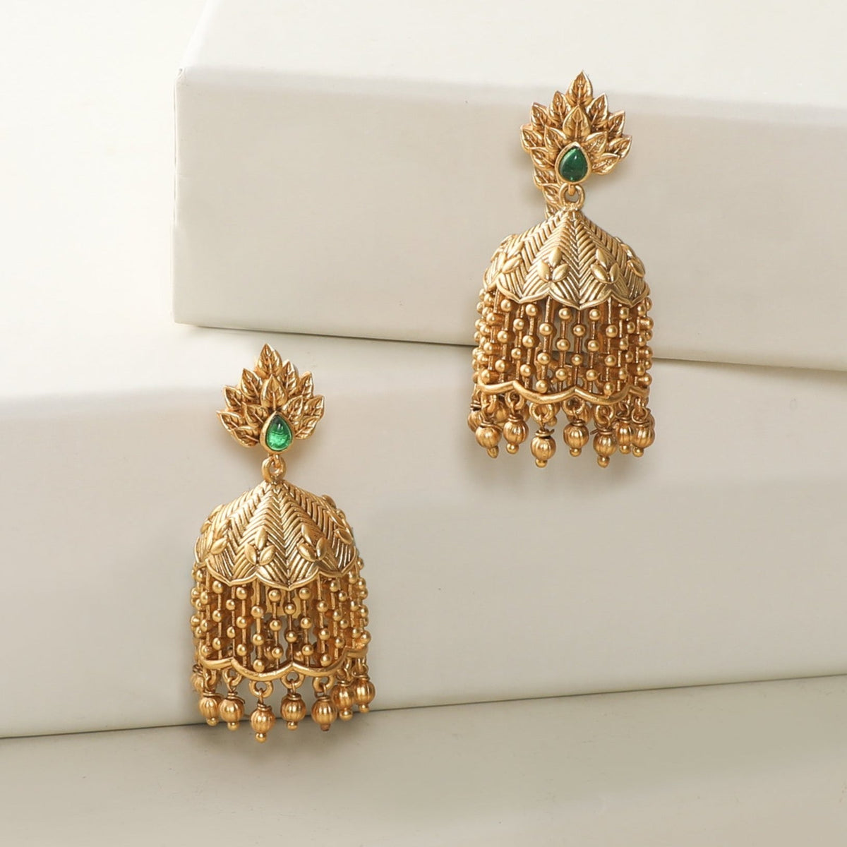 Lata Antique Jhumka Earrings