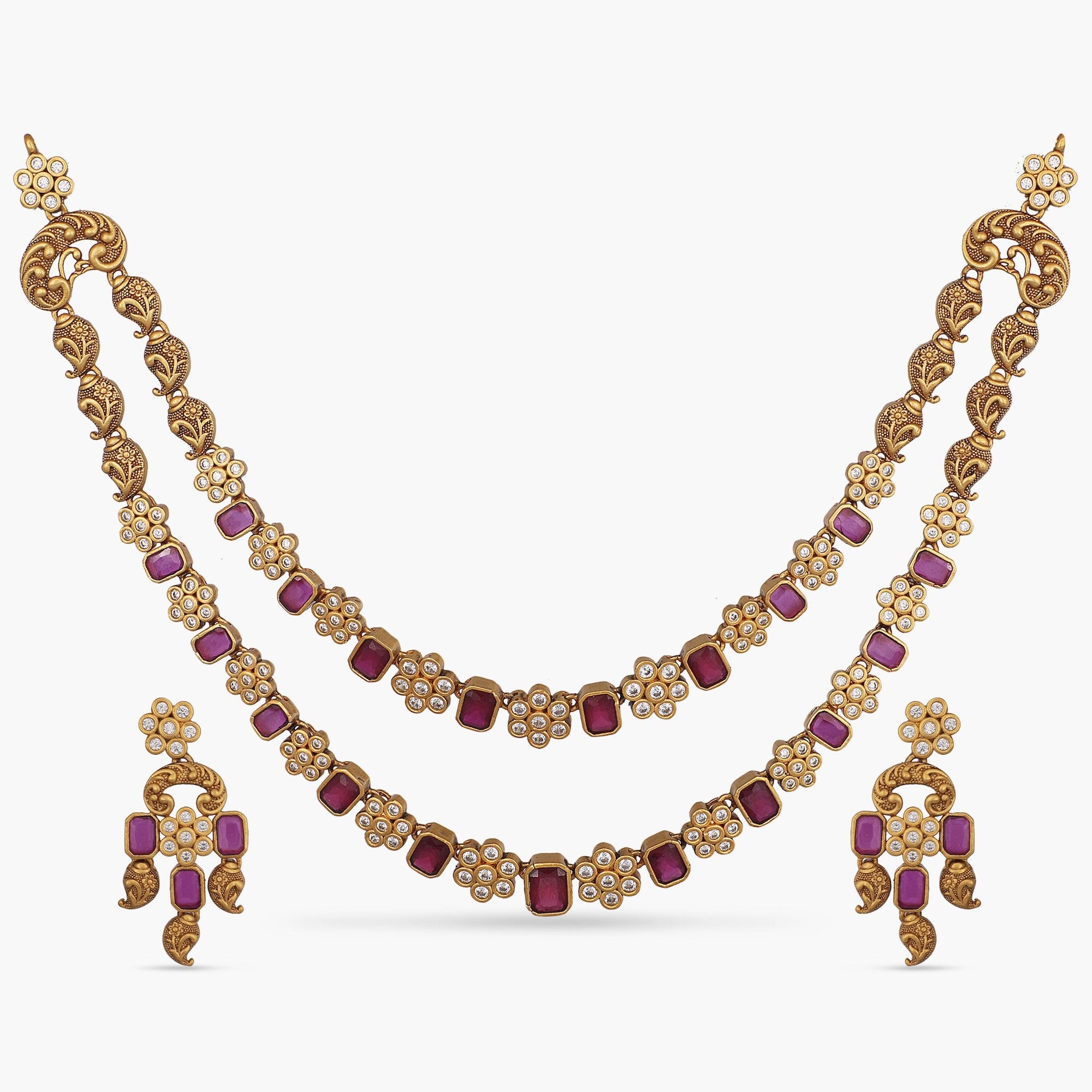 Ikshita Antique Necklace Set