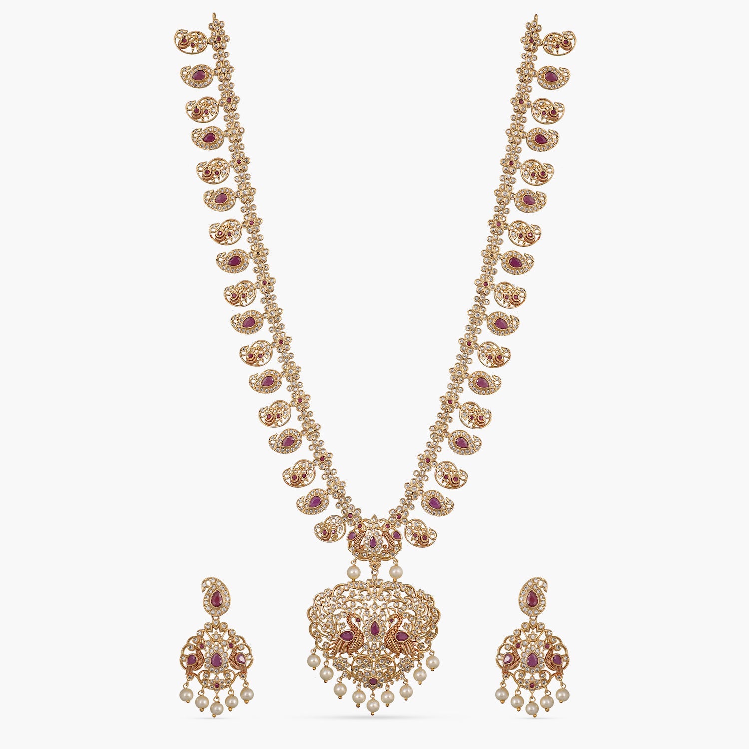 Panchi Nakshatra CZ Long Necklace Set