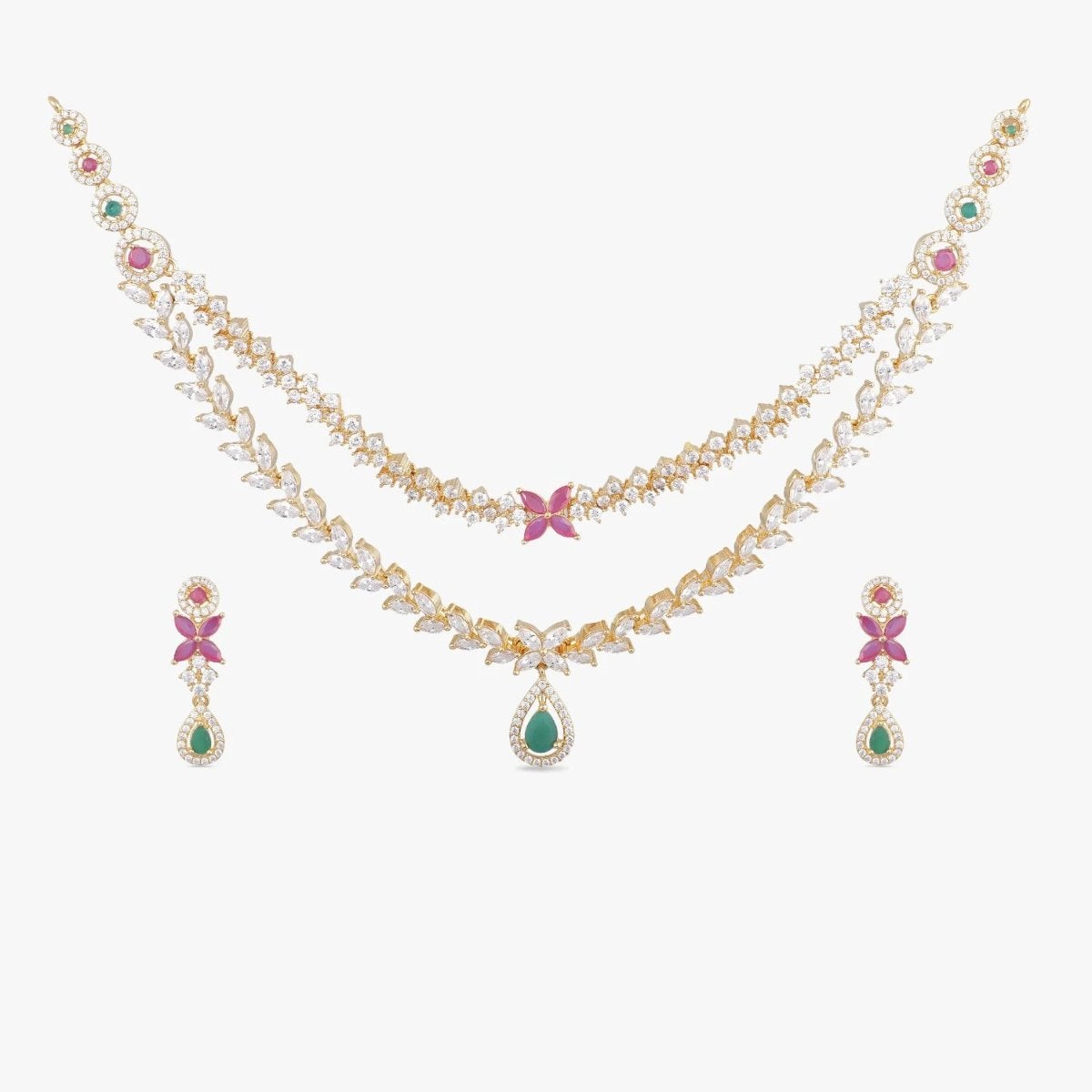 Ariya Nakshatra CZ Necklace Set