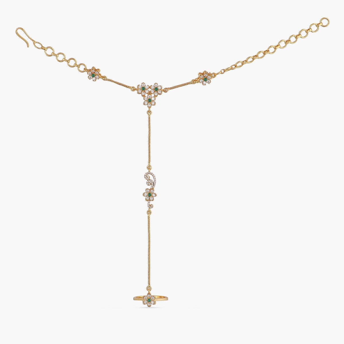 Nur Floral Delicate CZ Hand Chain