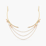 Jalaja Statement Lotus Cuff Necklace 