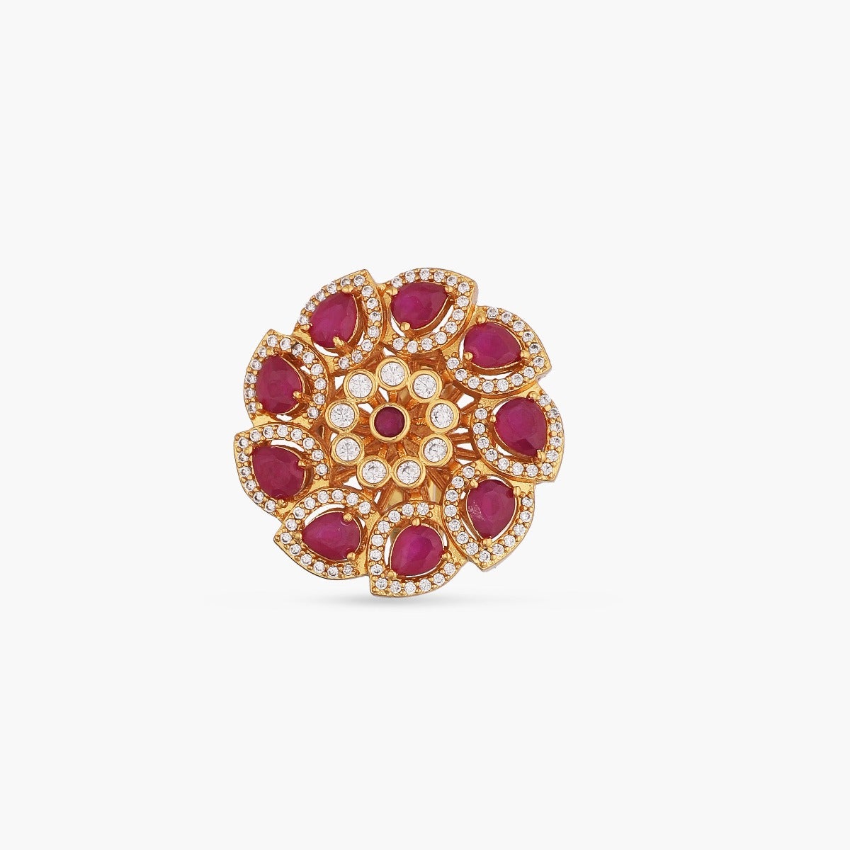 Zia Floral CZ Cocktail Ring