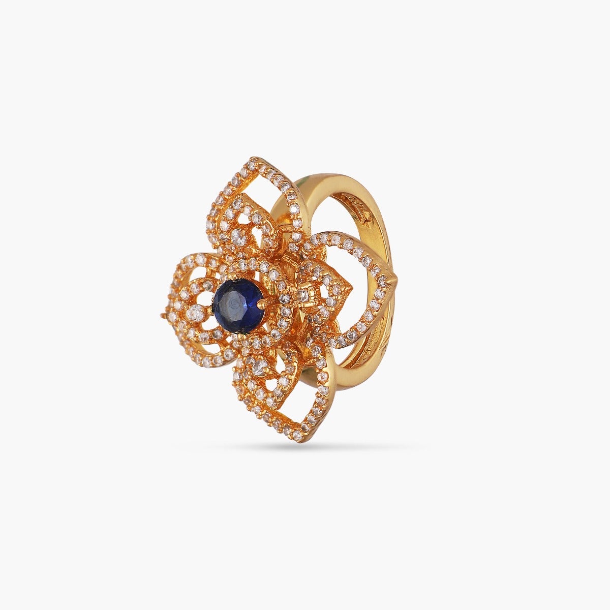 Avira Floral CZ Cocktail Ring