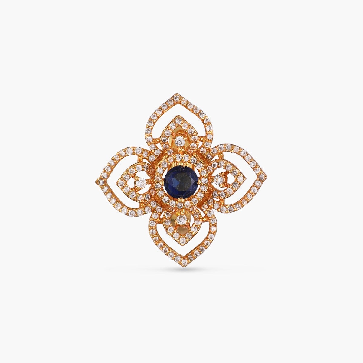 Avira Floral CZ Cocktail Ring