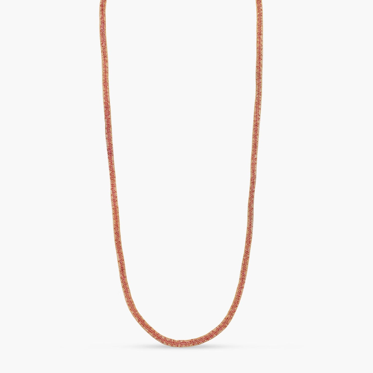 Round Mesh Chain Necklace